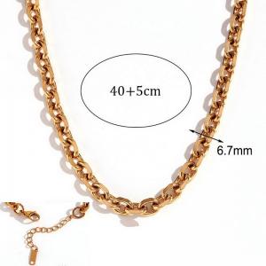 Stainless steel cross stitch angle chain necklace - KN285030-Z