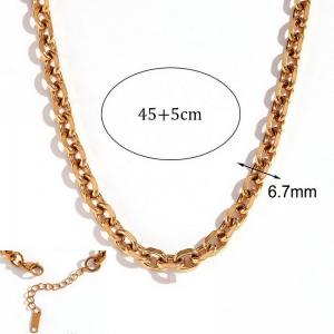 Stainless steel cross stitch angle chain necklace - KN285031-Z