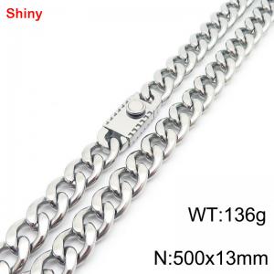 500x13mm wide Cuban chain stainless steel necklace - KN285512-Z