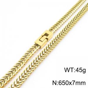 SS Gold-Plating Necklace - KN285568-KFC