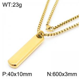 SS Gold-Plating Necklace - KN285570-KFC