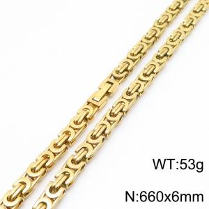 SS Gold-Plating Necklace - KN285580-KFC