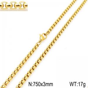 Staineless Steel Small Gold-plating Chain - KN285600-Z