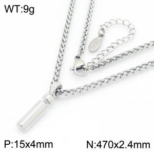 Versatile Letter I Flower Basket Chain Stainless Steel Women's Necklace - KN286143-Z