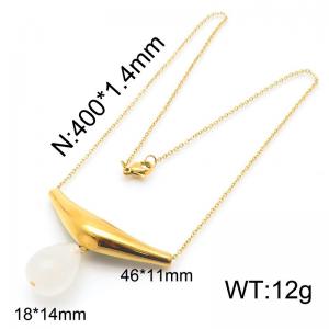 SS Gold-Plating Necklace - KN286189-FA