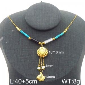 SS Gold-Plating Necklace - KN286192-FA