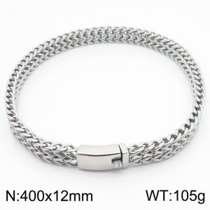 400x12mm Personality Jewelry Keel Chain Titanium Stainless Steel Charm Necklaces - KN286237-KJX