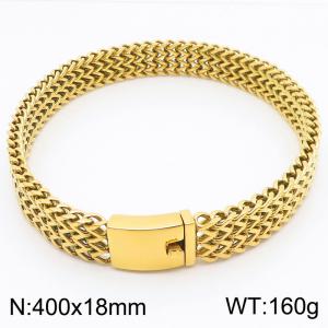 400x18mm Personality Jewelry Keel Chain Titanium Stainless Steel Charm Necklaces - KN286238-KJX