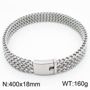 400x18mm Personality Jewelry Keel Chain Titanium Stainless Steel Charm Necklaces - KN286239-KJX