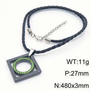 SS Leather Necklaces - KN286347-TS