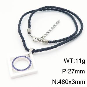 SS Leather Necklaces - KN286348-TS