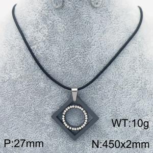 Stainless steel with Ceramic Necklace - KN286357-TS