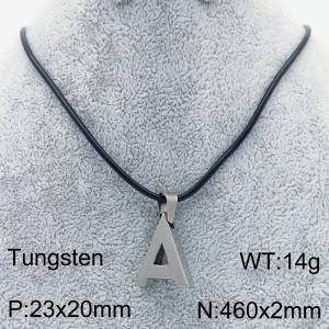 Stainless steel with Tungsten Necklace - KN286373-TS