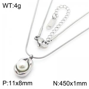 Stainless Steel Necklace - KN286424-HR