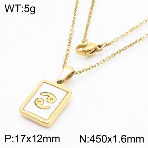 SS Gold-Plating Necklace - KN286704-LB
