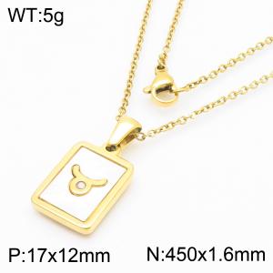 SS Gold-Plating Necklace - KN286705-LB