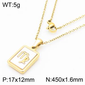 SS Gold-Plating Necklace - KN286706-LB