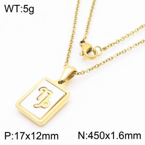 SS Gold-Plating Necklace - KN286708-LB