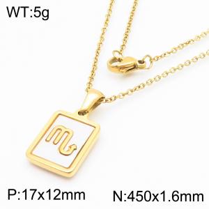 SS Gold-Plating Necklace - KN286710-LB