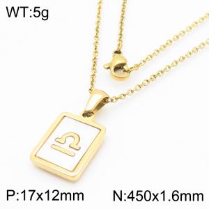 SS Gold-Plating Necklace - KN286711-LB
