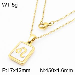 SS Gold-Plating Necklace - KN286713-LB