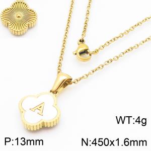 SS Gold-Plating Necklace - KN286716-LB
