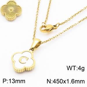 SS Gold-Plating Necklace - KN286718-LB