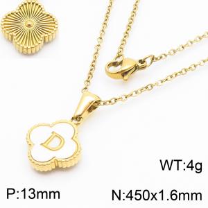 SS Gold-Plating Necklace - KN286719-LB