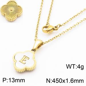 SS Gold-Plating Necklace - KN286720-LB