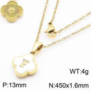SS Gold-Plating Necklace - KN286721-LB