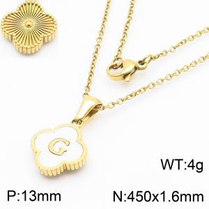 SS Gold-Plating Necklace - KN286722-LB