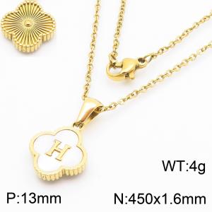 SS Gold-Plating Necklace - KN286723-LB