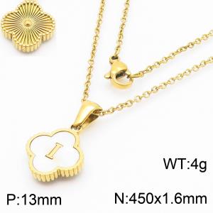 SS Gold-Plating Necklace - KN286724-LB