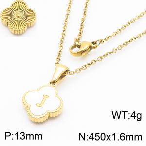 SS Gold-Plating Necklace - KN286725-LB