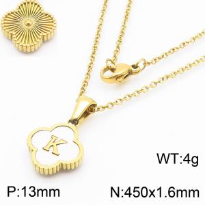 SS Gold-Plating Necklace - KN286726-LB