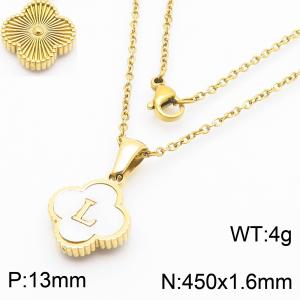 SS Gold-Plating Necklace - KN286727-LB