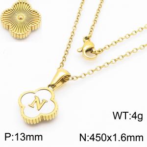 SS Gold-Plating Necklace - KN286729-LB