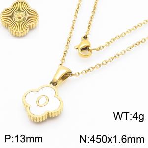 SS Gold-Plating Necklace - KN286730-LB