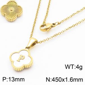 SS Gold-Plating Necklace - KN286731-LB