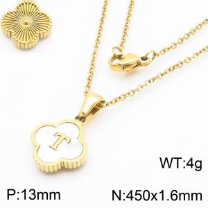 SS Gold-Plating Necklace - KN286735-LB