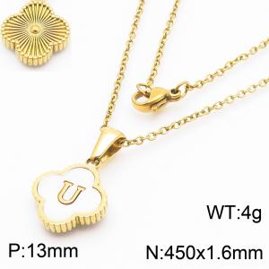 SS Gold-Plating Necklace - KN286736-LB