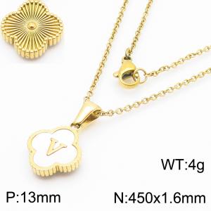 SS Gold-Plating Necklace - KN286737-LB