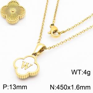 SS Gold-Plating Necklace - KN286738-LB