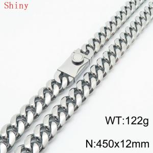 450mm Punk Cuban Curb Chain Chunky Necklace High Quality Stainless Steel Heavy Cuban Necklaces for Men - KN286752-Z