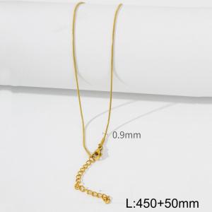 Minimalist style stainless steel gold snake bone chain women's necklace - KN286901-Z