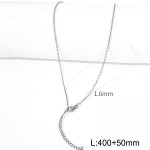 Minimalist style stainless steel 0-chain women's necklace - KN286904-Z