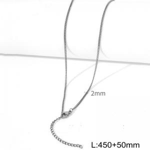 Minimalist style stainless steel side chain women's necklace - KN286912-Z