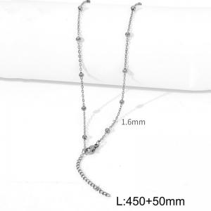 Minimalist style stainless steel bead chain women's necklace - KN286916-Z