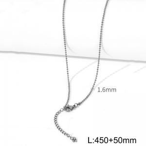 Minimalist style stainless steel round bead chain women's necklace - KN286918-Z