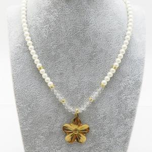 Bead Necklace - KN286934-WH
